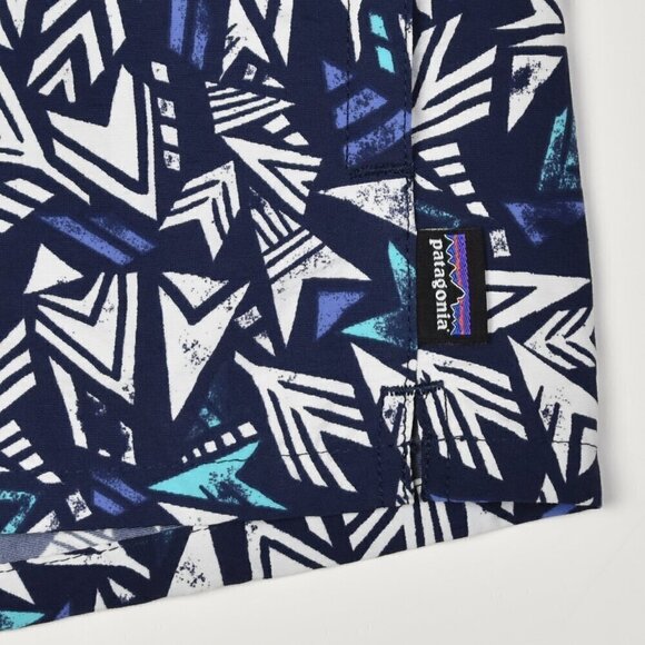 Patagonia Barely Baggies Shorts Blue Quiver and Quill Print S - Picture 4 of 5